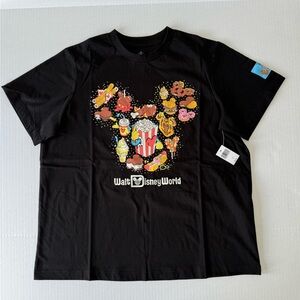 Disney Eats Black Small Short Sleeve Snack Graphic Tee Walt Disney World